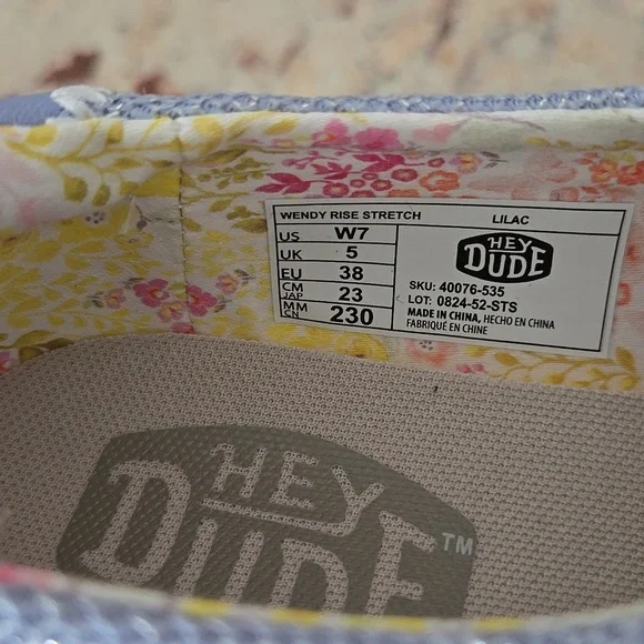 Hey Dude Blue Sparkle Slip-Ons NWOT - Picture 5 of 5